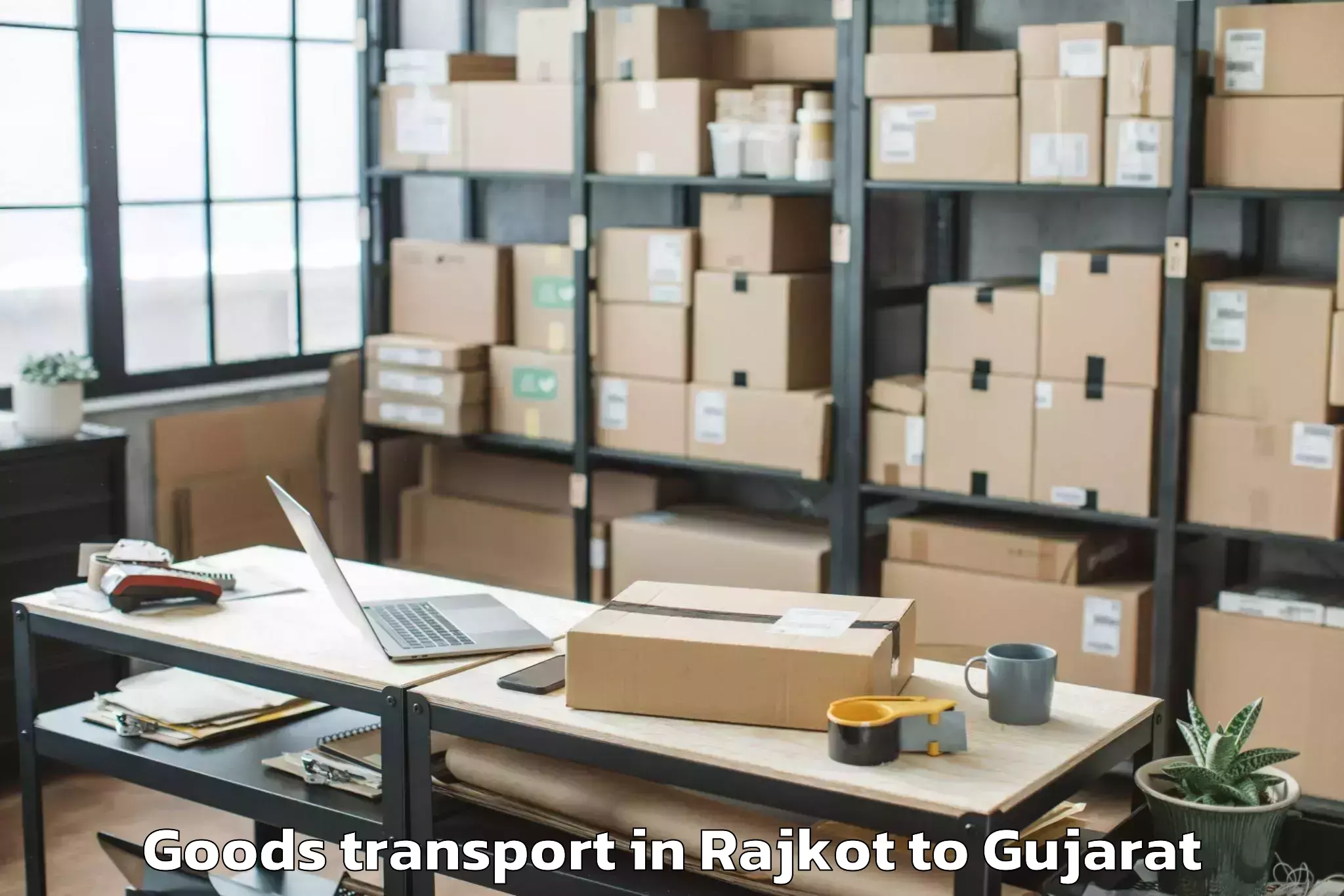 Easy Rajkot to Indus University Ahmedabad Goods Transport Booking